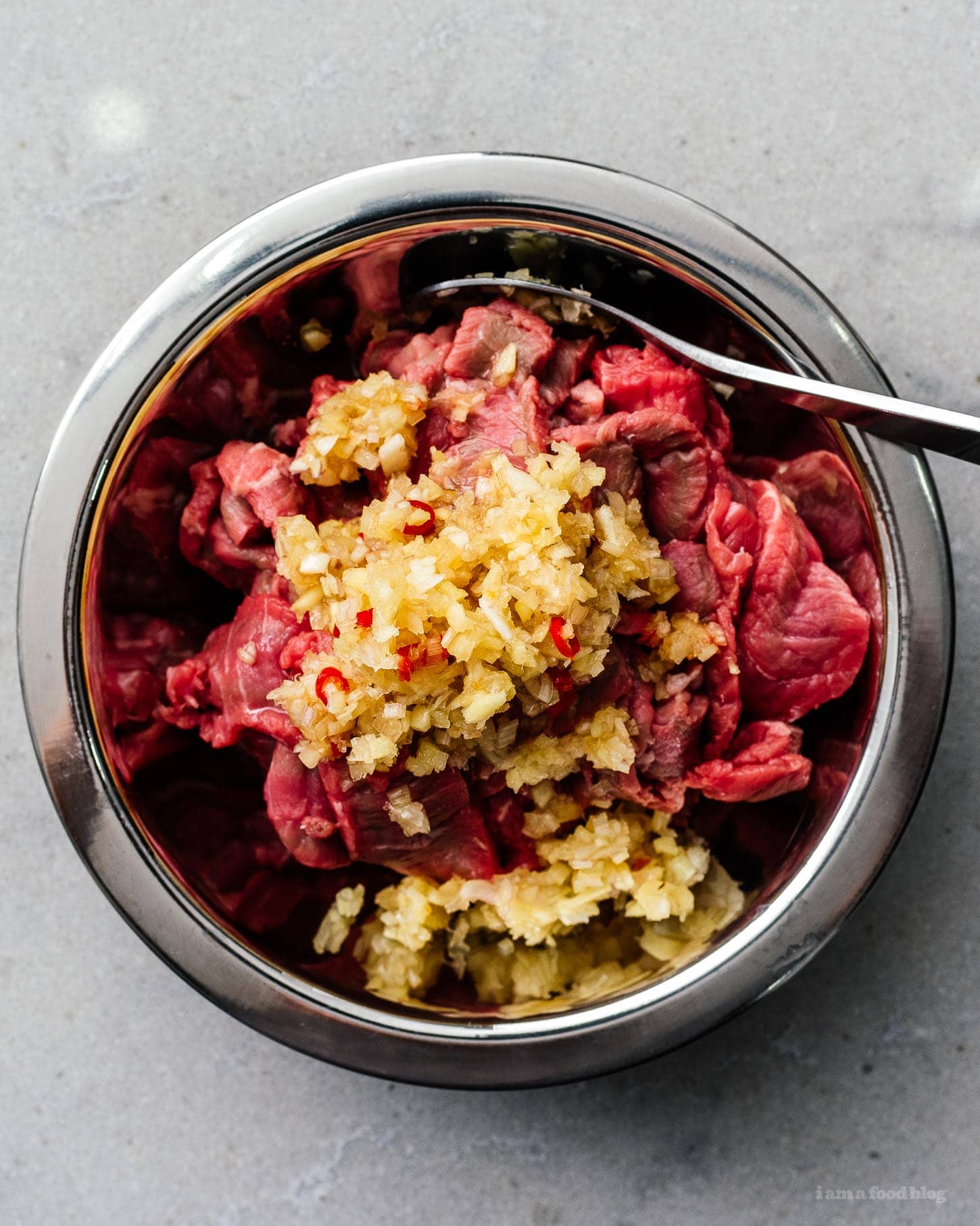 Marinating Beef
