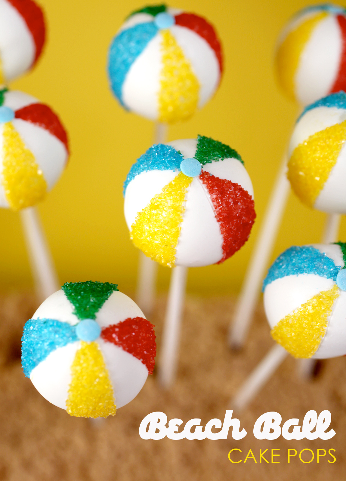 Beach Ball Cake Pops