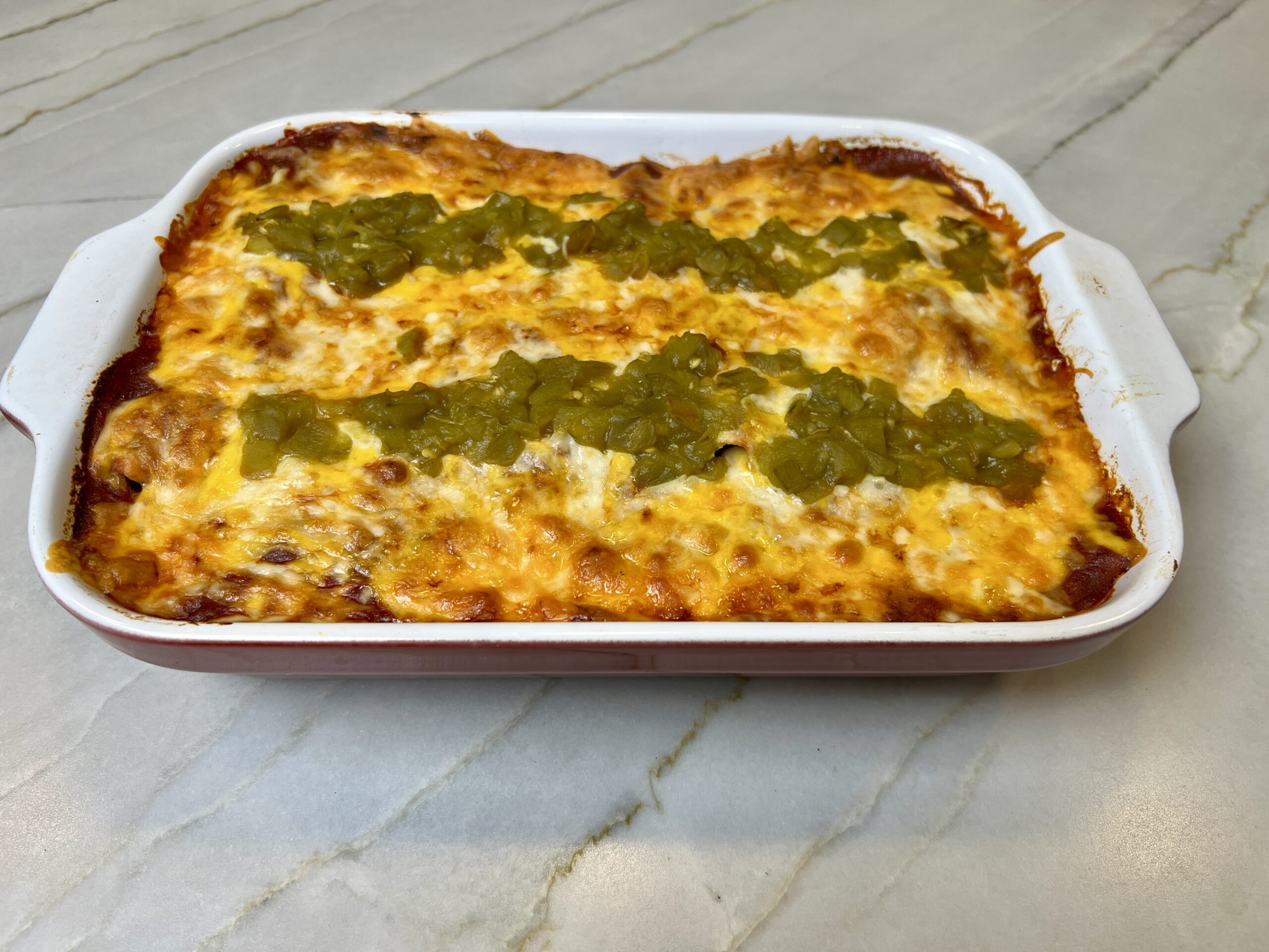 Baked Carnitas Enchiladas